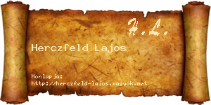Herczfeld Lajos névjegykártya